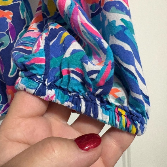 Lilly Pulitzer Willa Long Sleeve Tunic Top In True Blue Seas The Day Medium - Picture 6 of 9